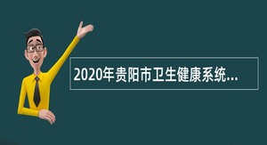 2020年贵阳市卫生健康系统事业单位招聘简章