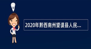 2020年黔西南州望谟县人民医院招聘编外医务人员简章