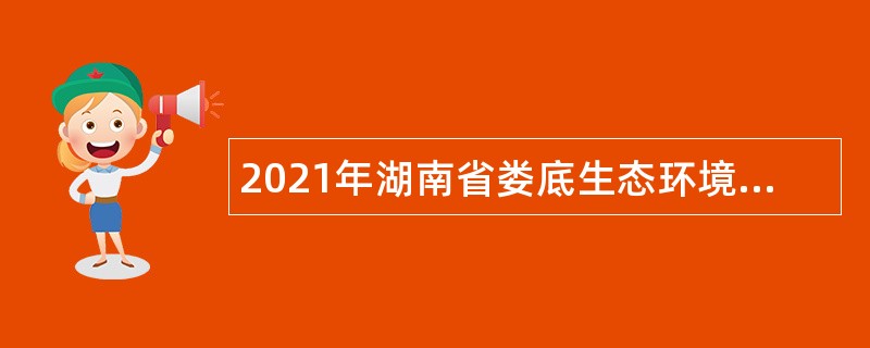 2021年湖南省娄底生态环境监测中心招聘编外人员公告
