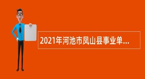 2021年河池市凤山县事业单位第二次自主招聘公告