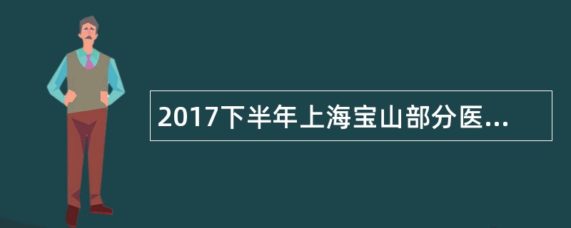 2017下半年上海宝山部分医疗卫生事业单位招聘工作人员公告