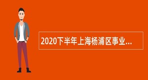 2020下半年上海杨浦区事业单位人员招聘公告