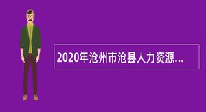 2020年沧州市沧县人力资源和社会保障局沧县教育局招聘教师公告