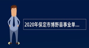 2020年保定市博野县事业单位招聘考试公告