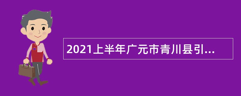 2021上半年广元市青川县引进（招聘）高层次人才公告