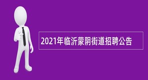 2021年临沂蒙阴街道招聘公告