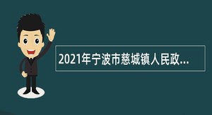 2021年宁波市慈城镇人民政府招聘合同制人员公告