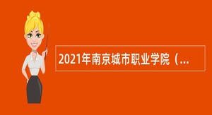 2021年南京城市职业学院（南京开放大学）招聘辅导员公告