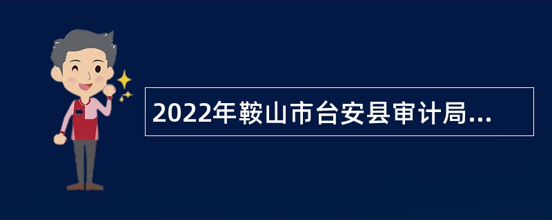 2022年鞍山市台安县审计局招聘临时人员公告