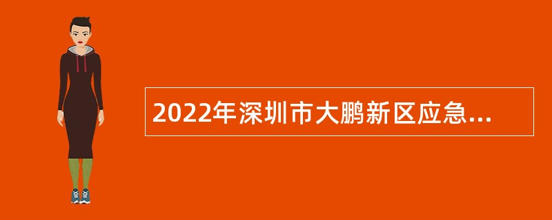2022年深圳市大鹏新区应急管理局招聘编外工作人员公告