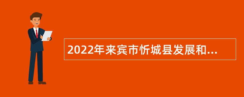 2022年来宾市忻城县发展和改革局招聘编外工作人员公告