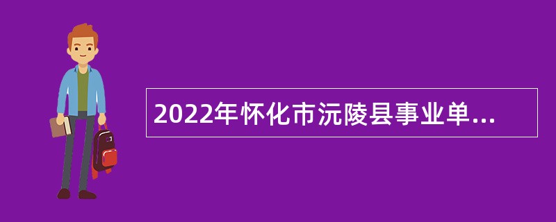 2022年怀化市沅陵县事业单位招聘考试公告（24人）