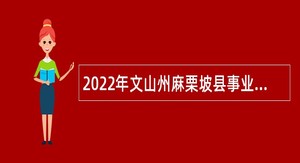 2022年文山州麻栗坡县事业单位紧缺人才招聘公告