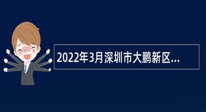 2022年3月深圳市大鹏新区坝光开发署招聘编外工作人员公告
