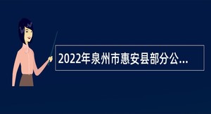 2022年泉州市惠安县部分公办中学专项招聘新任教师公告（二）