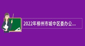 2022年柳州市城中区委办公室招聘编外合同制工作人员公告