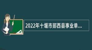 2022年十堰市郧西县事业单位招聘考试公告（105名）