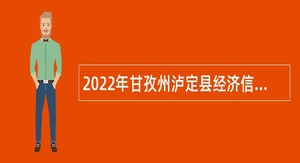2022年甘孜州泸定县经济信息和商务合作局招聘投资促进专业人才公告