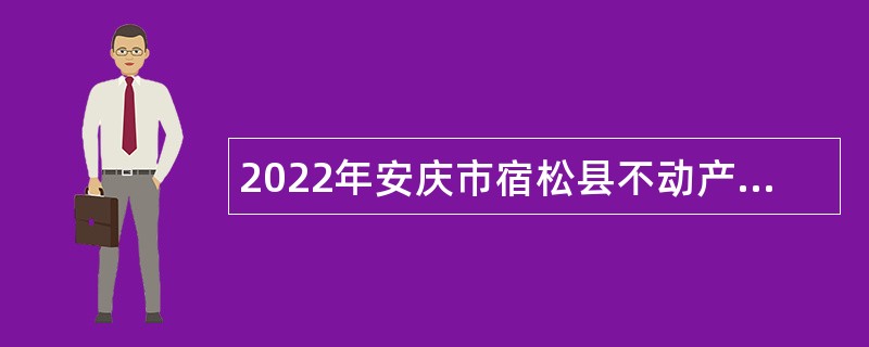2022年安庆市宿松县不动产登记中心招聘公告
