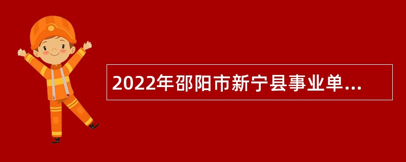 2022年邵阳市新宁县事业单位人才引进公告