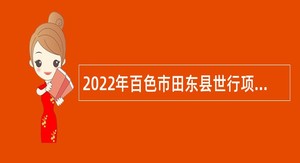 2022年百色市田东县世行项目档案管理人员招聘公告