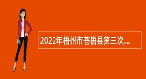 2022年梧州市苍梧县第三次直接面试招聘事业单位工作人员公告