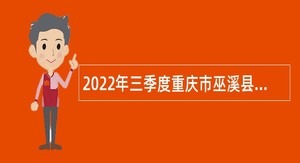 2022年三季度重庆市巫溪县事业单位招聘考试公告（134人）