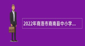 2022年商洛市商南县中小学配备专职卫生技术人员招聘公告