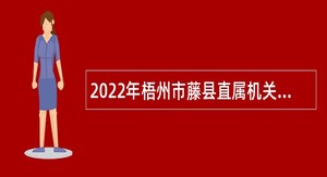 2022年梧州市藤县直属机关服务中心招聘编外人员公告