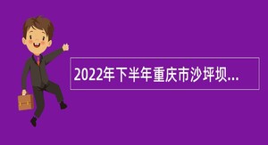 2022年下半年重庆市沙坪坝区教育事业单位招聘工作人员公告