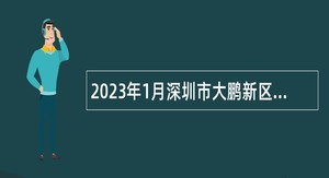 2023年1月深圳市大鹏新区住房和建设局招聘编外人员公告