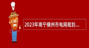 2023年南宁横州市电网规划建设领导小组办公室招聘编外人员公告