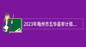 2023年梅州市五华县审计局招聘劳务派遣人员公告