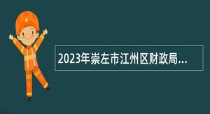 2023年崇左市江州区财政局招聘公告