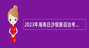 2023年海南白沙黎族自治考核招聘县民族歌舞团、县少年儿童业余体校事业单位人员公告（第1号）
