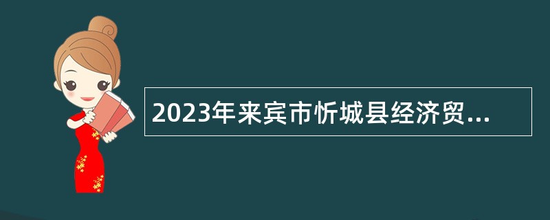 2023年来宾市忻城县经济贸易局招聘编外人员公告