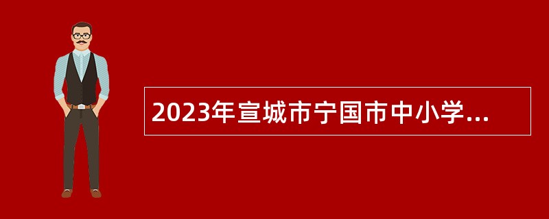 2023年宣城市宁国市中小学新任教师招聘公告