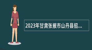 2023年甘肃张掖市山丹县招聘卫生健康专业技术人员公告（二）