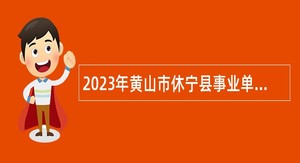 2023年黄山市休宁县事业单位招聘考试公告（95人）