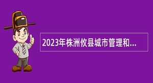 2023年株洲攸县城市管理和综合执法局招聘公告