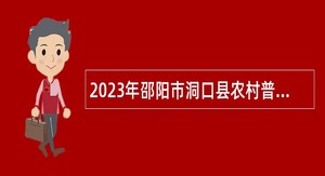 2023年邵阳市洞口县农村普通高中教师招聘公告