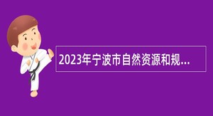 2023年宁波市自然资源和规划局江北分局招聘编制外用工人员公告