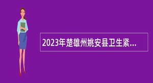 2023年楚雄州姚安县卫生紧缺专业技术人才招聘公告