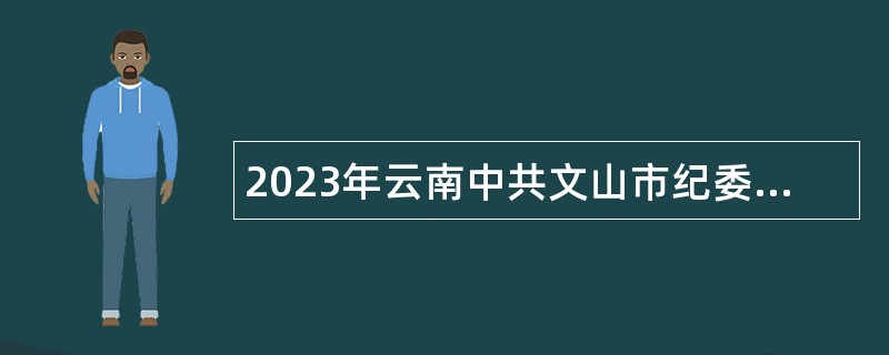 2023年云南中共文山市纪委市监委招聘编外人员公告