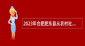 2023年合肥肥东县从农村社区干部中定向招聘乡镇事业单位工作人员公告