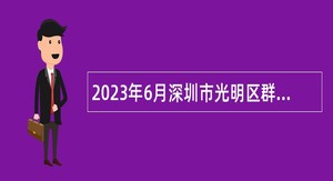 2023年6月深圳市光明区群团工作部招聘一般类岗位专干公告