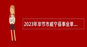 2023年毕节市威宁县事业单位招聘考试公告(203名)