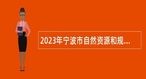 2023年宁波市自然资源和规划大数据中心招聘编制外工作人员公告