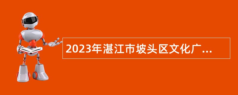 2023年湛江市坡头区文化广电旅游体育局面向社会招聘编外人员公告