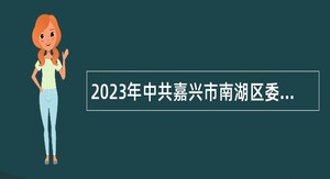 2023年中共嘉兴市南湖区委宣传部招聘编外用工公告